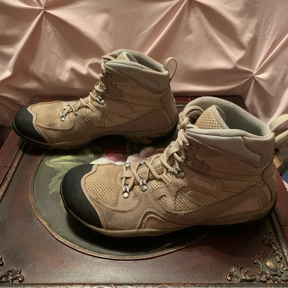 ASOLO Ellery Sand/ Dark Sand Hiking Boots Trail Made in Romania ~ Women’s Sz 10 - Picture 5 of 9